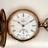 1909 Elgin Gold Filled Three Color Gold Hunters Case Pocket Watch