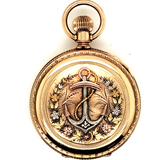 1882 Elgin Gold 14kt Three Color Gold Hunters Case Pocket Watch