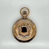 1885 Illinois 14Kt Three Color Gold Hunters Case Pocket Watch