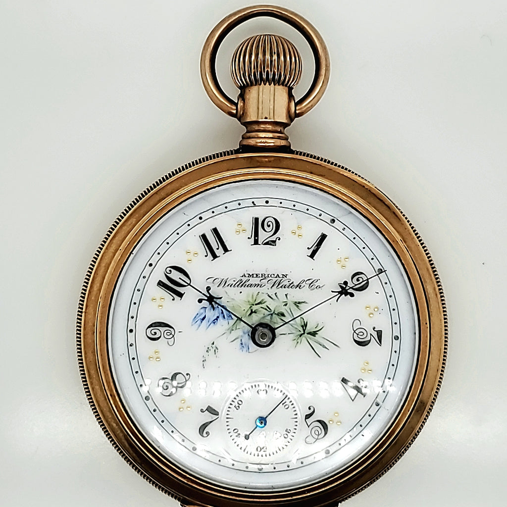Antique 1888 Waltham Enamel Dial Pocket Watch