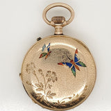Antique 14Kt Yellow GoldM.F. Mathey Demi Case Pocket Watch