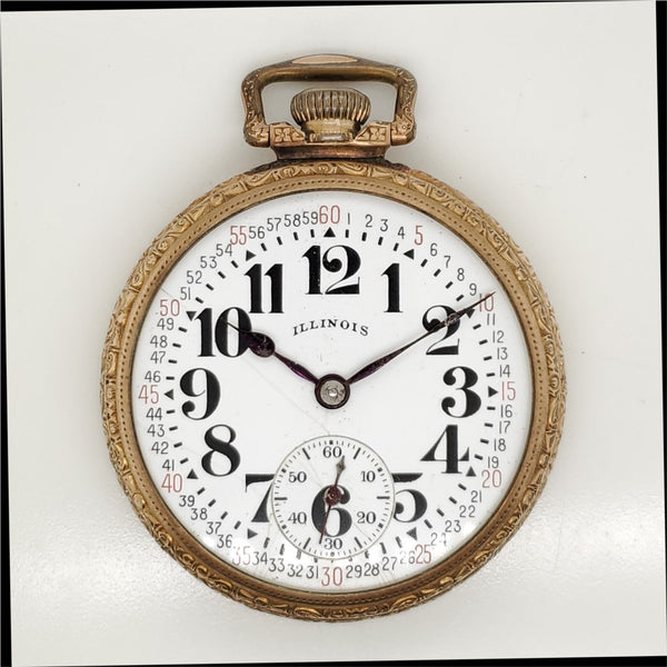 1931 Illinois 19 Jewel Open Face Pocket Watch