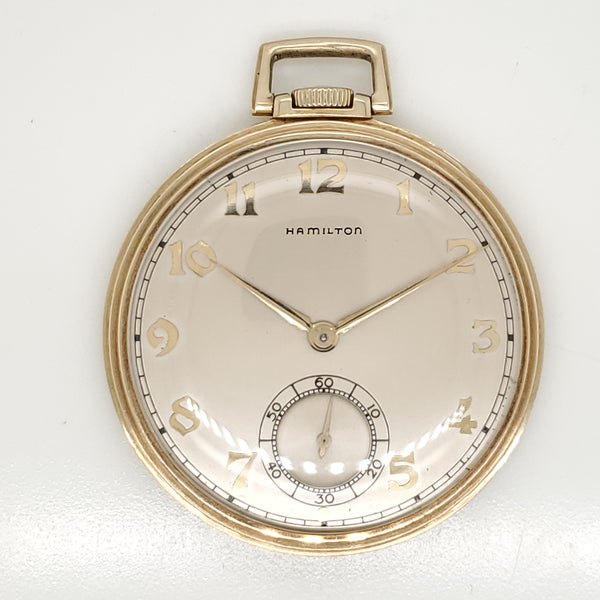 1948 14Kt Yellow Gold Hamilton Model 921 Pocket Watch