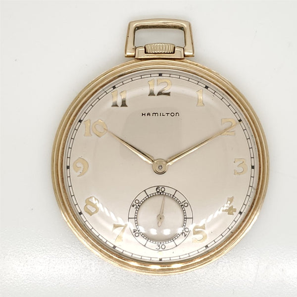 1948 14Kt Yellow Gold Hamilton Model 921 Pocket Watch
