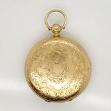 Dela Cour Antique Victorian 18Kt Yellow Gold  Pocket Watch