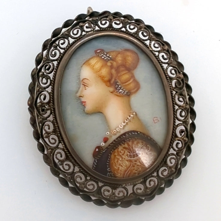 Miniature Portrait Brooch/Pendant