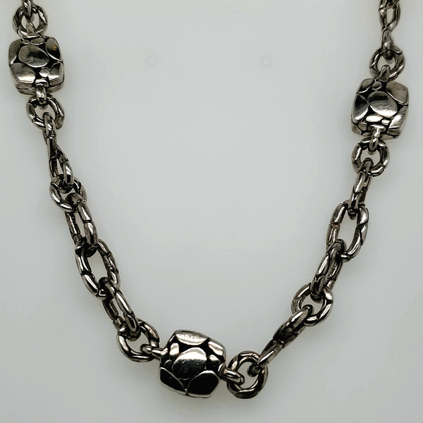 Pre - Owned John Hardy Pebble Station Necklace