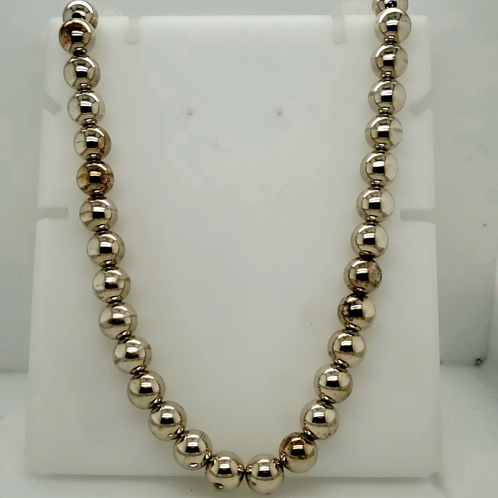 Pre - Owned Tiffany & Co. 10mm Sterling Bead Necklace
