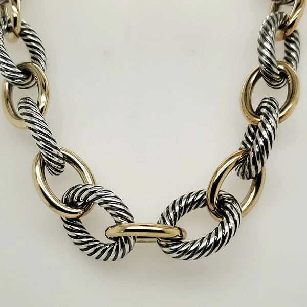 David Yurman Silver & Gold Necklace