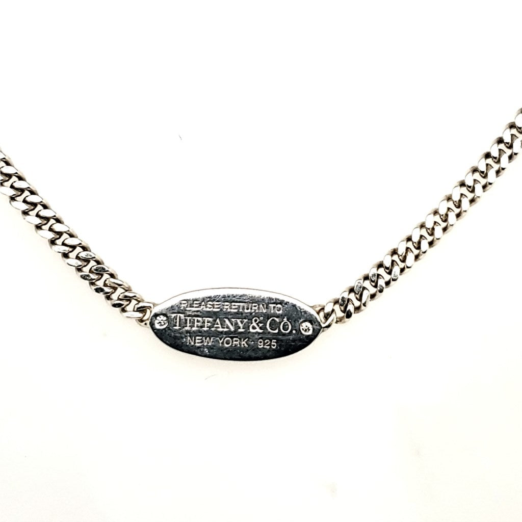 Pre-owned Tiffany & Co. Return To Tiffany Necklace with Diamonds