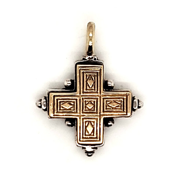 Konstantino Silver And Gold Cross Pendant