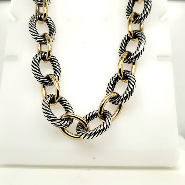 David Yurman Silver & Gold Necklace