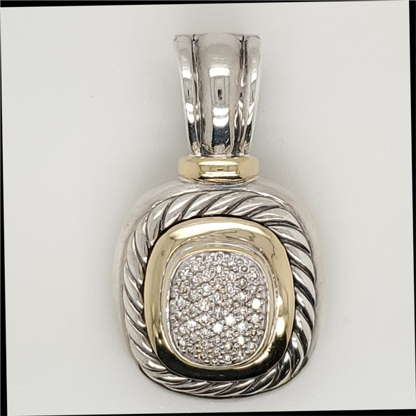 Pre - Owned David Yurman Diamond Pendant or Enhancer