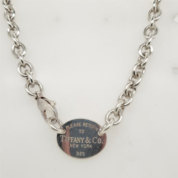 Pre-owned Tiffany & Co. Return To Tiffany Necklace