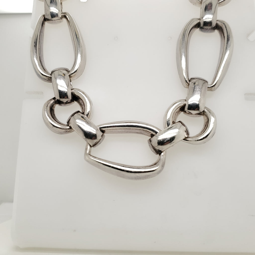 Vintage Taxco Sterling Silver Open Link Necklace