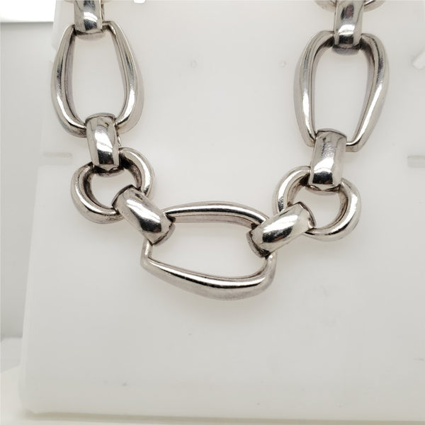 Vintage Taxco Sterling Silver Open Link Necklace