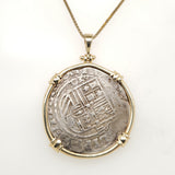 14kt Yellow Gold and Silver Atocha Ship Wreck Coin Pendant