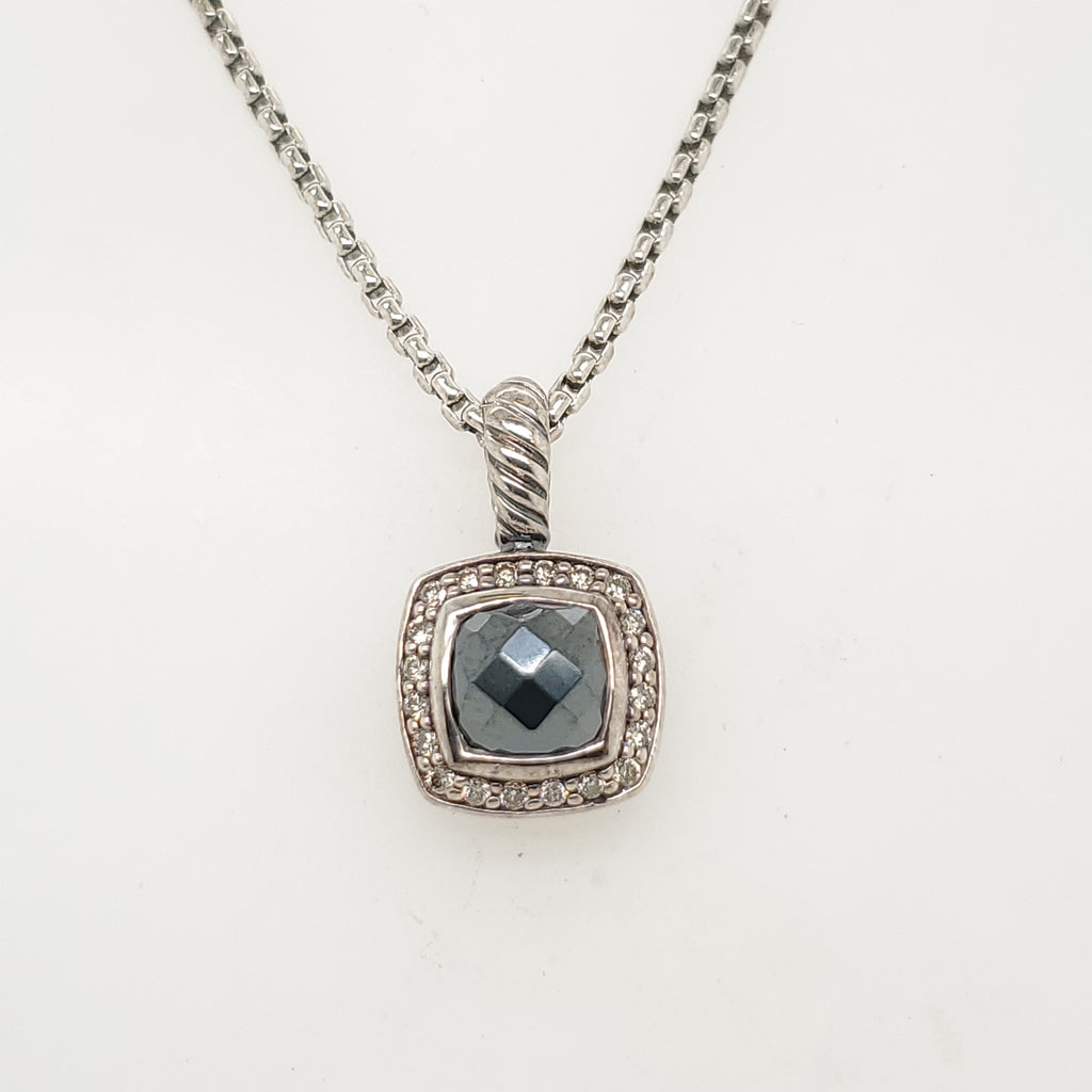 David Yurman Hematite Diamond Albion Pendant