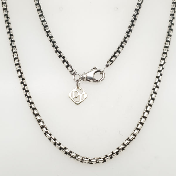 David Yurman Sterling Silver 72"" 2.4mm Box Chain