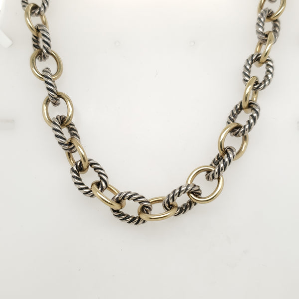David Yurman Silver & Gold Necklace