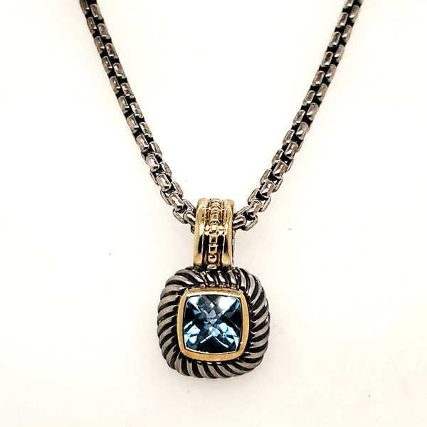 David Yurman Blue Topaz Albion Pendant