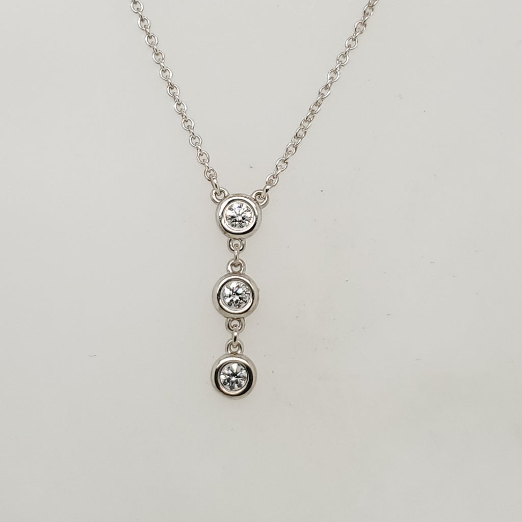 Tiffany & Co. sterling silver diamonds by the yard necklace