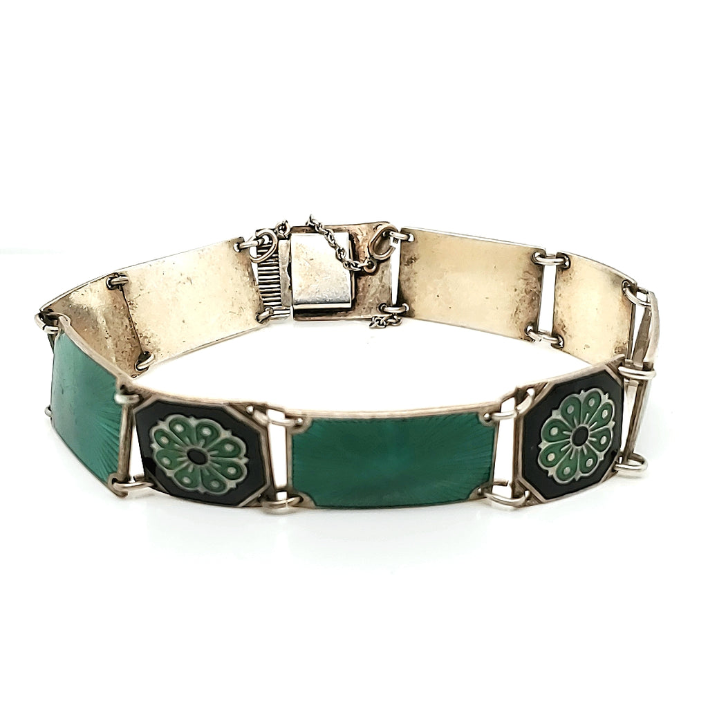 David Anderson Sterling Silver Enamel Bracelet