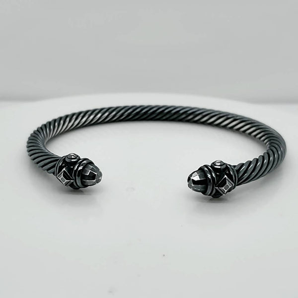 Pre - Owned David Yurman Renaissance Blackened Silver Cuff Bracelet