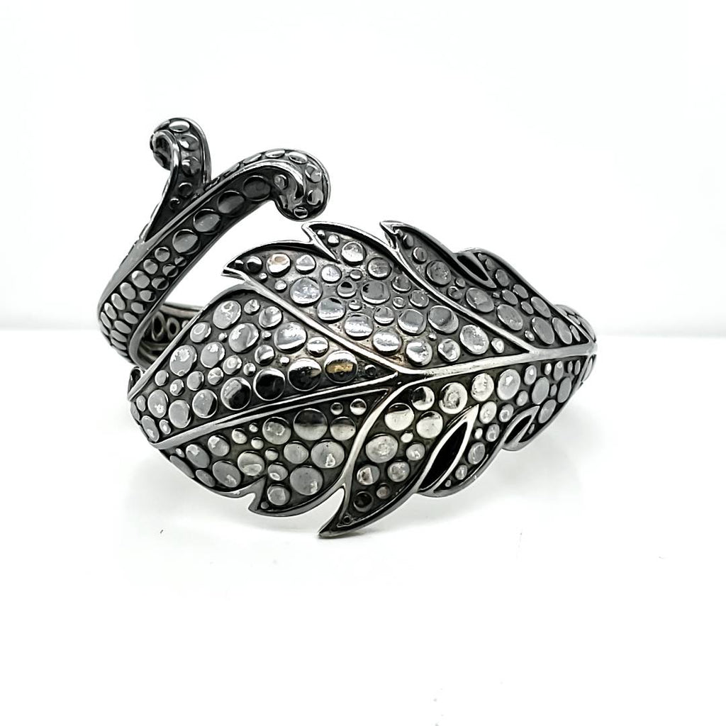 John Hardy Sterling Silver Blackened Silver Cuff Bracelet