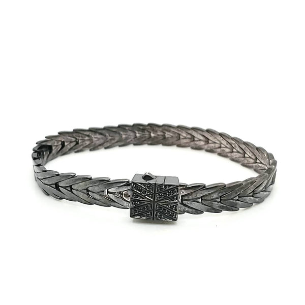 John Hardy Blackened Silver And Black Sapphire Bracelet