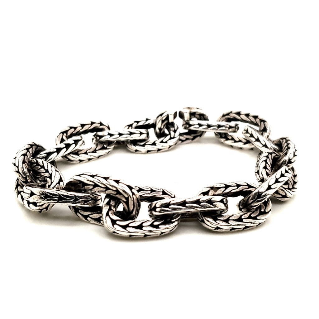 Pre - Owned 8 Inch John Hardy Silver Link Bracelet