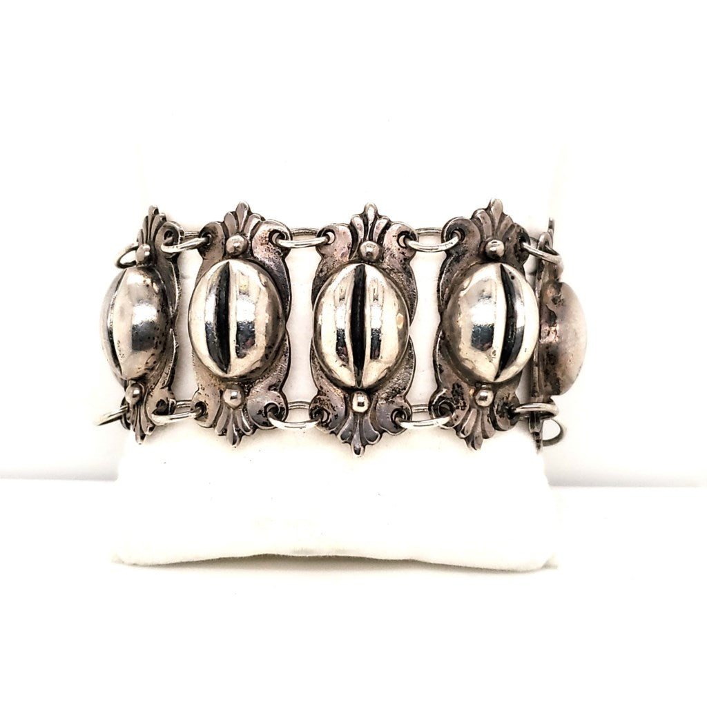 1930s Vintage Mexican Silver Link Bracelet