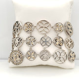 John Hardy  Sterling Silver and 18kt Yellow Gold Kawung Bracelet