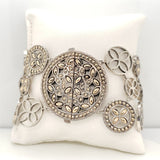 John Hardy  Sterling Silver and 18kt Yellow Gold Kawung Bracelet