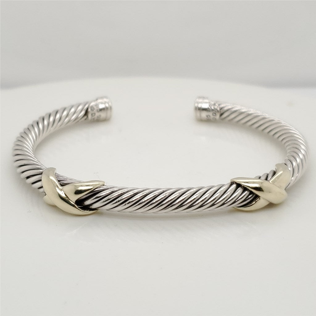 David Yurman 5mm Cable X Station Bracelet