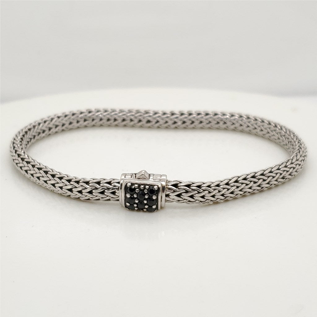 Pre - Owned John Hardy Silver And Diamond Bracelet