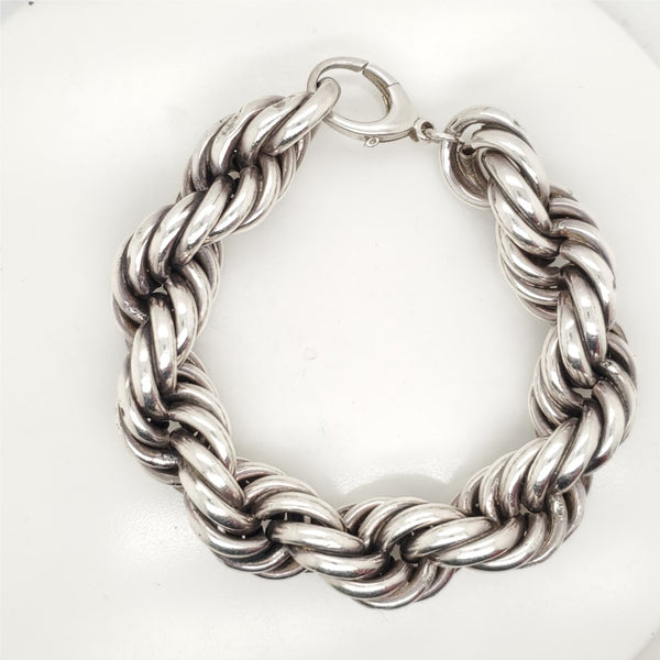 Sterling Silver Rope Bracelet
