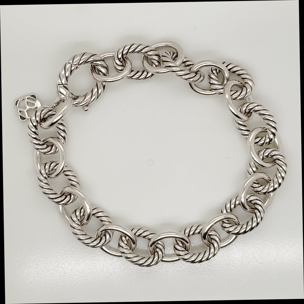 David Yurman Silver Oval Link Bracelet