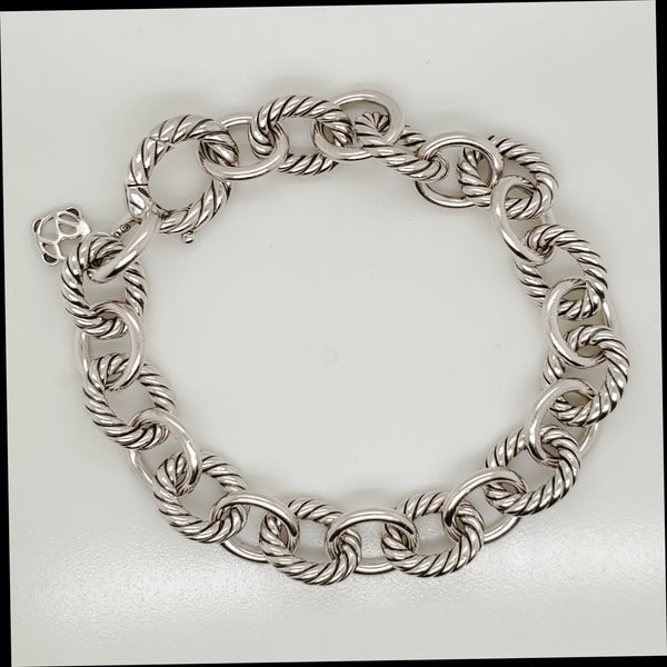 David Yurman Silver Oval Link Bracelet