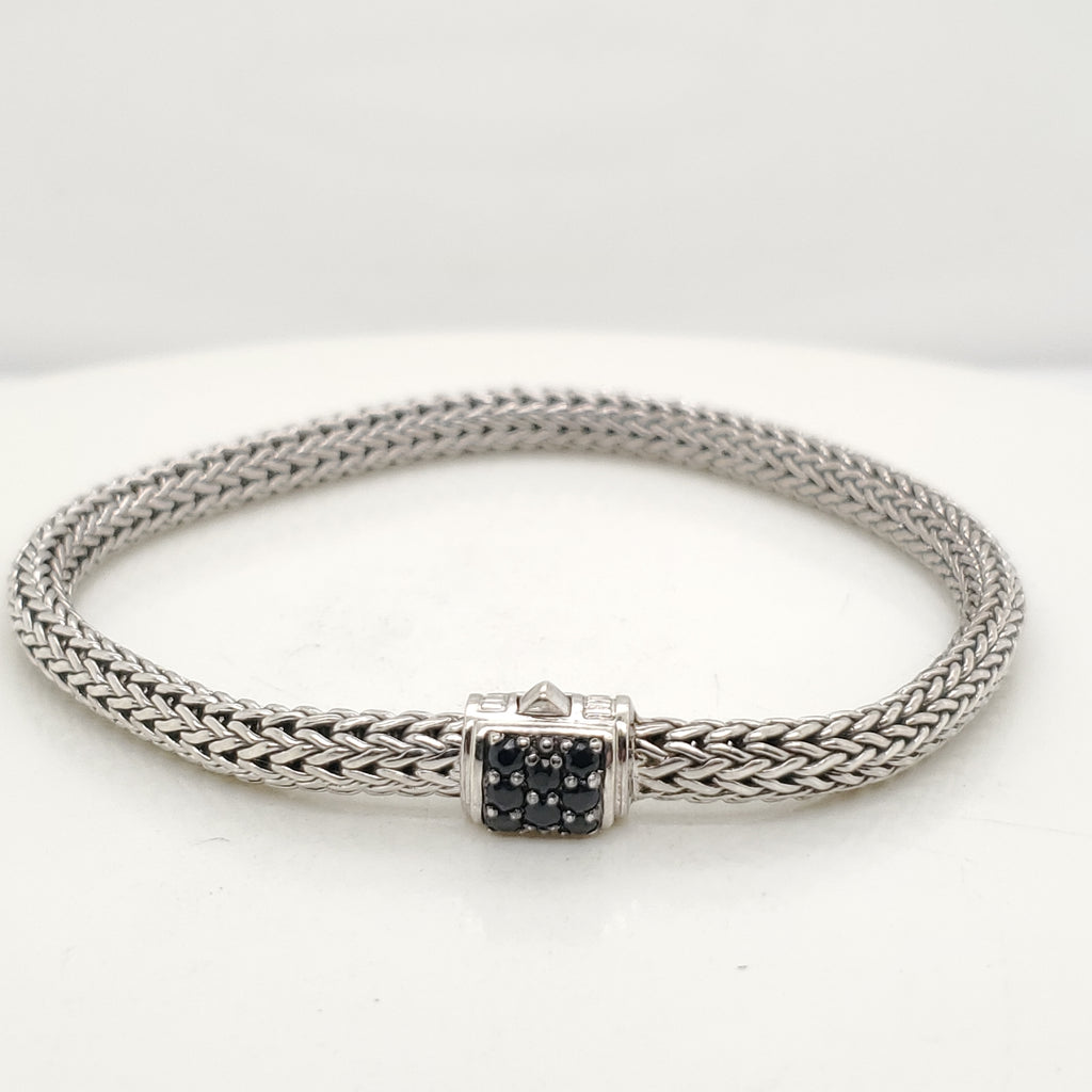 Pre - Owned John Hardy Silver And Diamond Bracelet