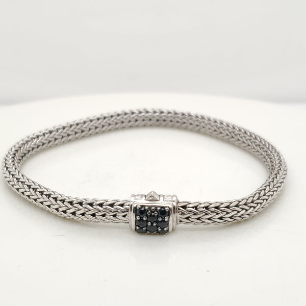 Pre - Owned John Hardy Silver And Diamond Bracelet