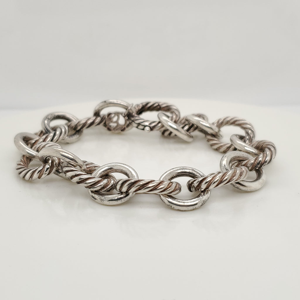 David Yurman Silver Oval Link Bracelet