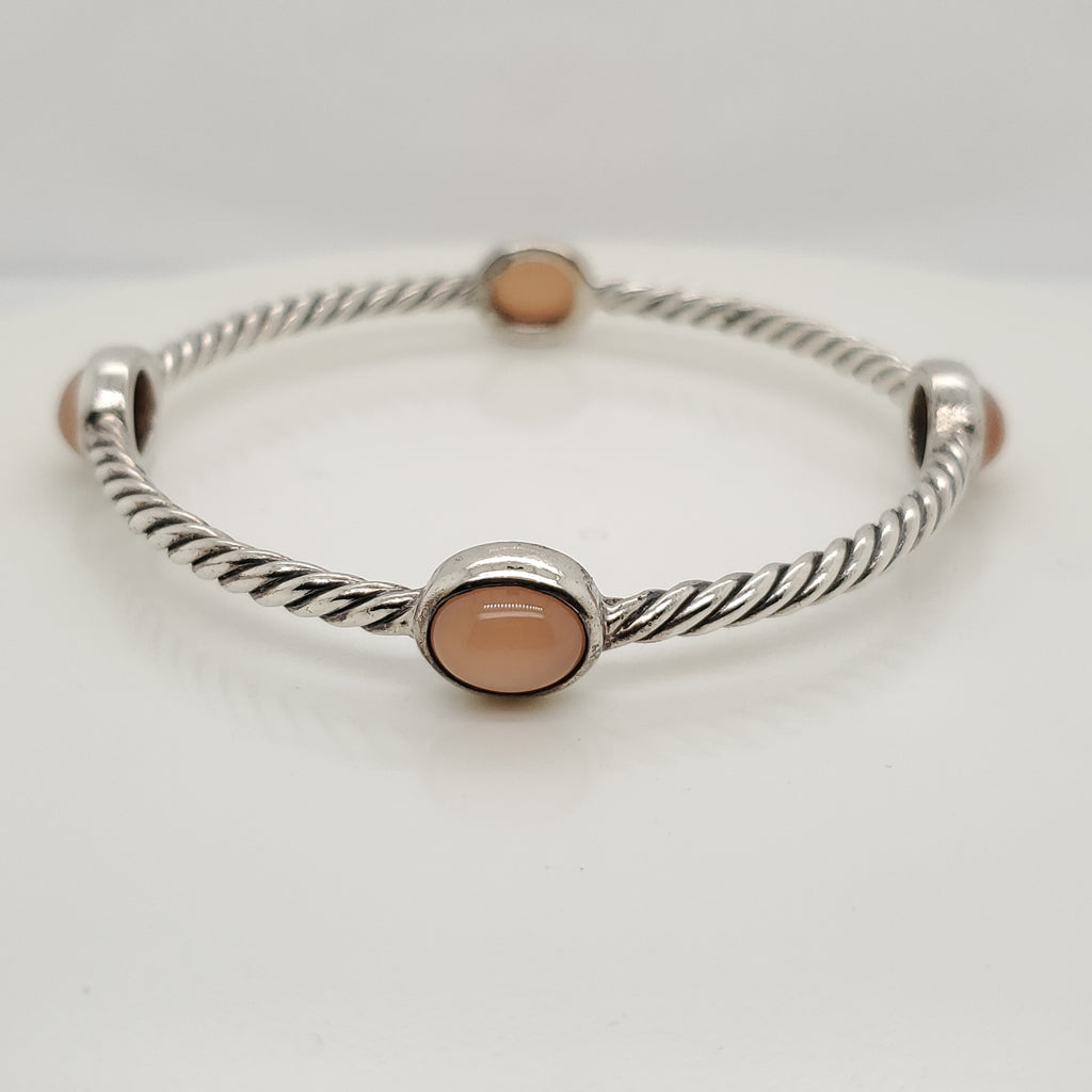 David Yurman Cable Classic Bracelet With Color Stone Stations