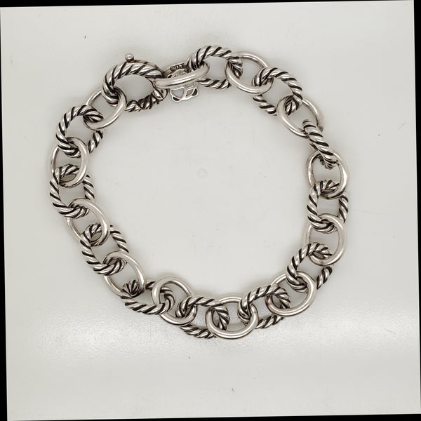 David Yurman Silver Oval Link Bracelet