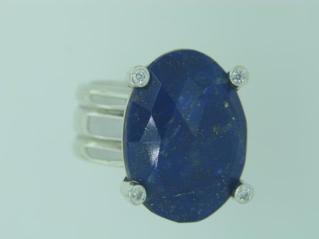 Lapis & Diamond Brian Toner Ring