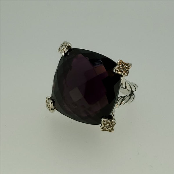 David Yurman Chatelaine Amethyst And Diamond Ring