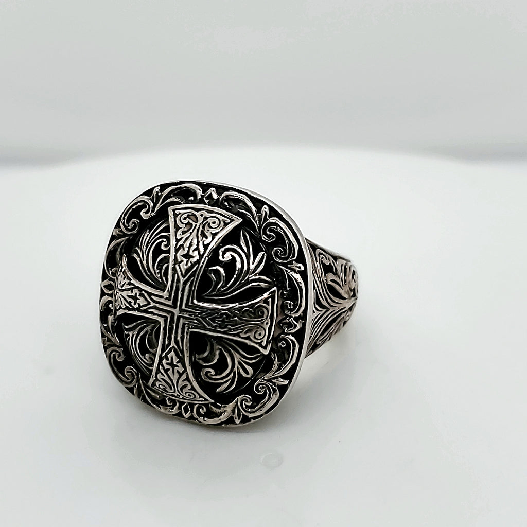 Pre-Owned Konstantino sterling silver Cross Ring