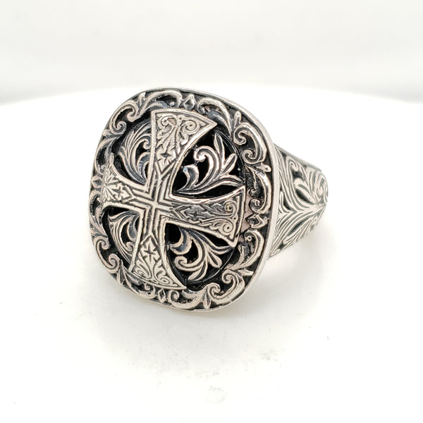 Pre-Owned Konstantino sterling silver Cross Ring