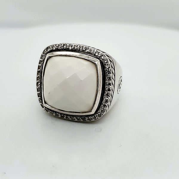 Pre-Owned David Yurman Albion Alabaster And Diamond Ring