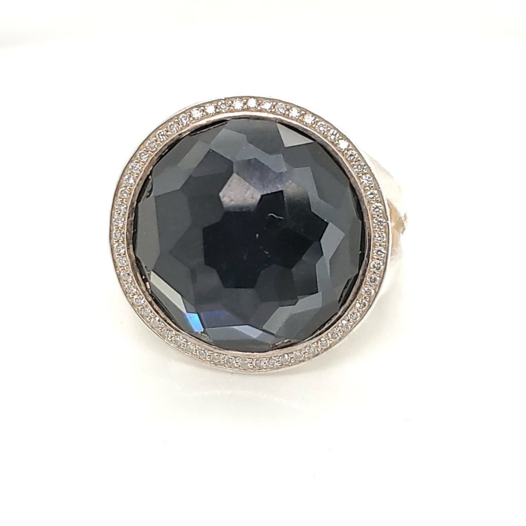 Ippolita Sterling Silver Lollipop Gemstone and Diamond Ring